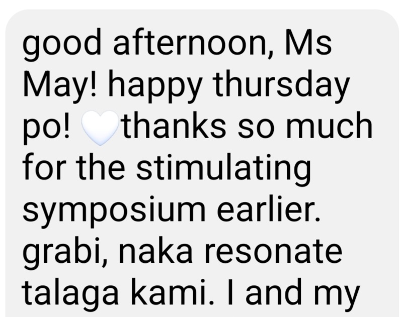 Attendee feedback from an MCV speaking event